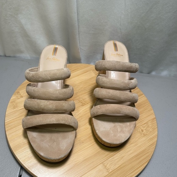 Sam Edelman Yuki Caramel Suede Wedge Size 10 - Picture 2 of 5